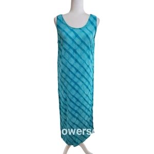 R&K Originals Teal Blue Diamond Design Sleeveless Maxi Dress